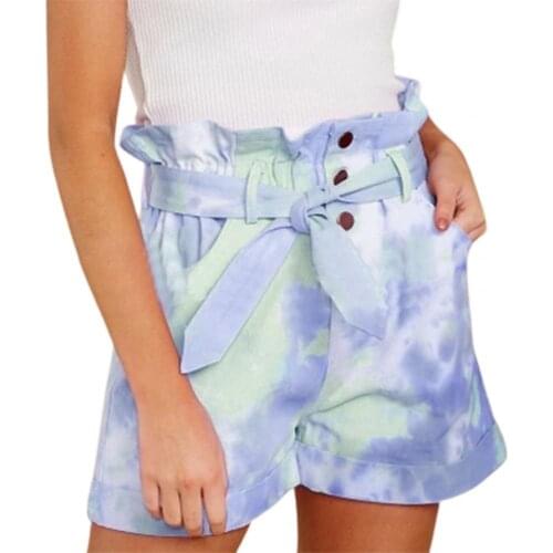 Plus Size Tie-dye Shorts Gorgeous Various Styles Frill Waist Comfortable Women Fashion Casual Summer Shorts шорты женский 2021