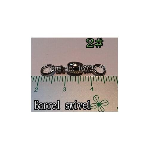 Fishing swivel barrel swivels Connector fishing rings size 2# quantily 100pcs