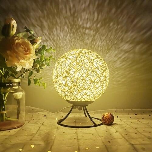 Nordic Usb Sepak Takraw Table Lamp Starry Sky Bedroom Bedside Children LED Decorative Night Light Bedside Lamp Cute Lamp