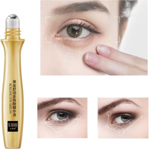 24K Gold Removal Eye Serum Peptide Collagen Magic Cream Roll-on Essence Anti Wrinkle Female bag Anti-aging Puffiness Eye Care