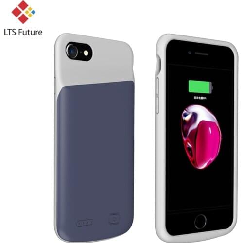 Slim Silicone Shockproof Battery Charger Case for iPhone 7 8 plus Battery PowerBank Case, Battery Charging Cover for iPhone 6 6S