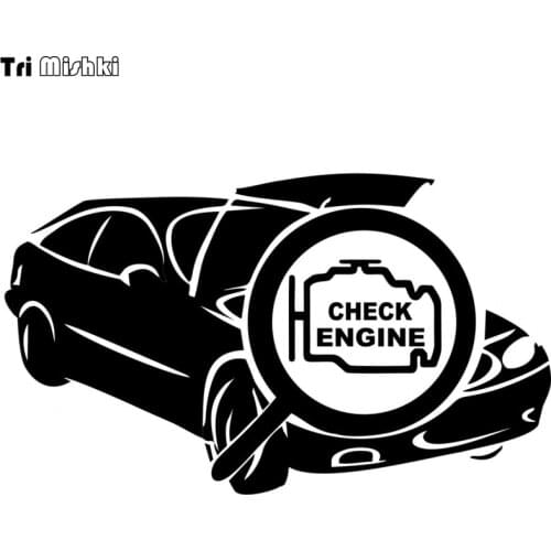 Tri Mishki HZX235 11.8*20cm 1-4 pieces funny car stickers check engine auto car sticker