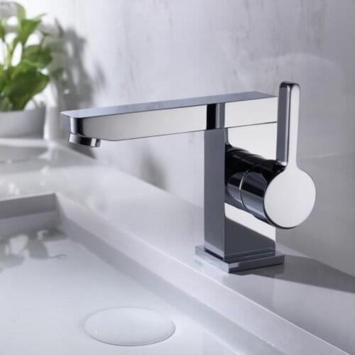 Vidric Chrome brass bathroom single lever hot and cold bathroom basin faucet tap mixer lavatory sink faucet