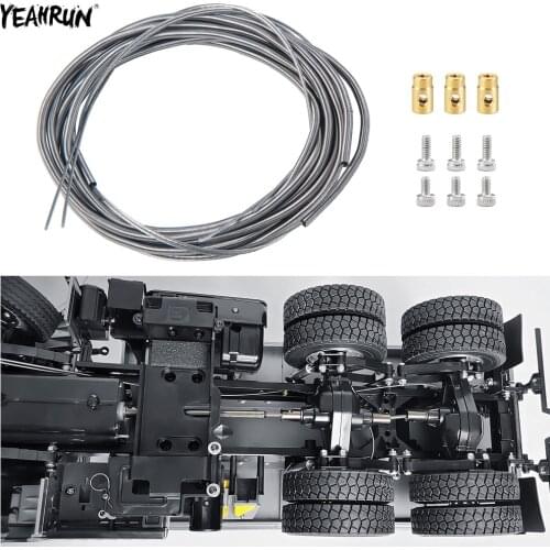 YEAHRUN 820mm Differential Lock Line with Brass Lead Column For 1/14 Tamiya Trailer Tractor RC Truck Car Upgrade Parts