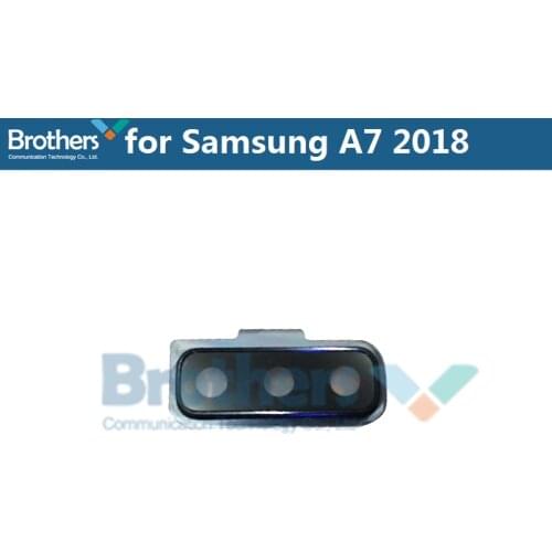 Camera Guard Circle For Samsung A7 2018 with Back Rear Camera Lens For Samsung A7 2018 Rear Camera Metal Frame Phone Replacement
