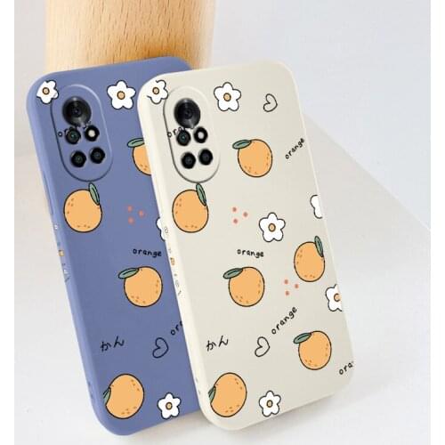 Tangerinr Liquid Silicone Case For Huawei Nova 8 7 Pro SE 6 SE 5 Pro 5Z 5I 5Ipro 5T 4 4E Liquid Soft Phone Back Cover