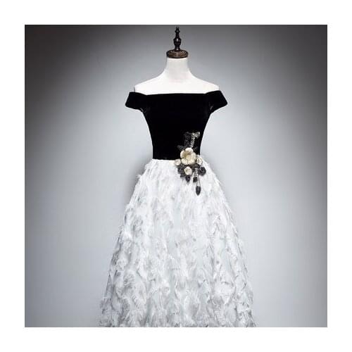 100%real black velvet waist embroidery white tassels dress queen Victoria/customs size/stage performance/studio