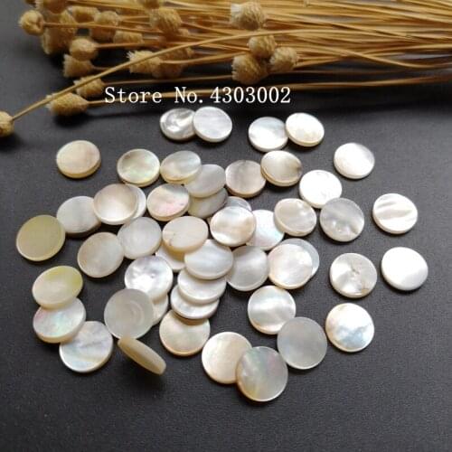 100pcs/lot 10mm Natural Round Disks Mother of Pearl shell for DIY Jewelry Round Slice MOP Pearl shell