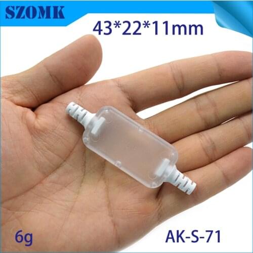 20 pieces abs box junction enclosures plastic containers diy electronics instrument project usb housing 43x22x11mm usb cable