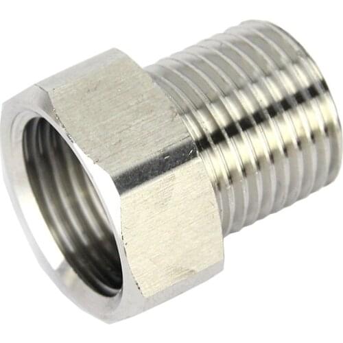 STAINLESS 5/8 FEMALE TO 1/2 MALE ADAPTOR HOMEBREW