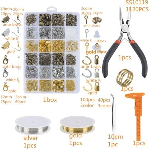 Jewelry Hand Accessories,Opening ring, Lobster clasp,Earring hook, Tool pliers, Ruler, Copper Wire Crystal Line Pin