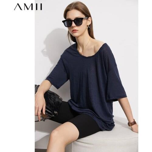 Женские свободные футболки Amii China At AliExpress