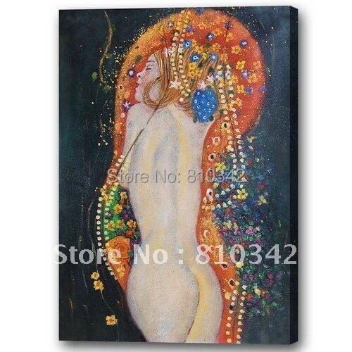 Free shipping artwork 100% handmade reproduction oil painting of Klimt home decor