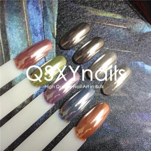 WHOLESALE 50g Bright SILVER Powder Pigment Chrome Mirror Powder Nail Glitter Dust for Nail Art Gel Nail Polish