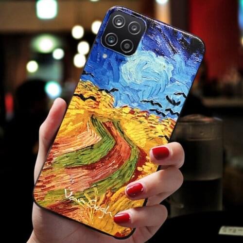 For Huawei P40Lite P30Lite Case Cover P40Pro P30Pro Phone Cases P40 P30 Coque 3D Art Oil Painting Wheat Field Sky Soft Back Capa