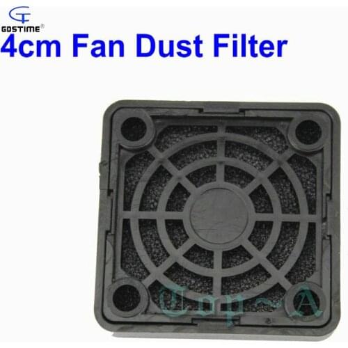 Gdstime 5 Pieces 4cm Black PC Fan Dust Filter Plastic Dustproof Computer Case Strainer 40mmx40mm