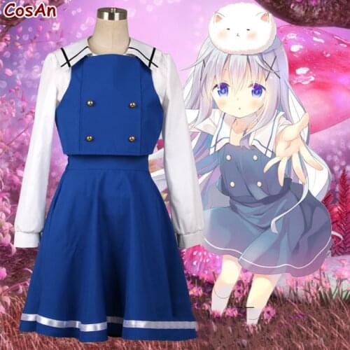Hot Anime Is the Order A Rabbit? Kafu Chino Cosplay Costume Lovely School Uniform Activity Party Role Play Clothing Custom-Make