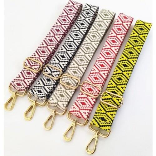 HJKL Bag Handle Bag Strap For Women Removable DIY Shoulder Rainbow Handbag Accessories Cross Body Messenger Nylon Bag Straps