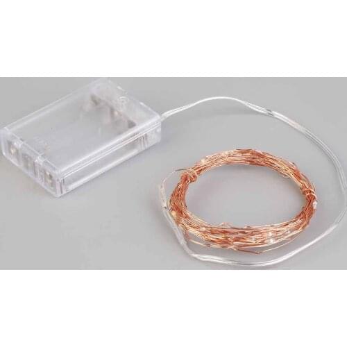 4M 40Led 7 Colors Copper Wire Fairy String Light Waterproof 3 Aa Battery Operated Xmas Wedding Party Festival Decoration