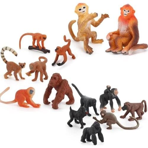 Simulation Animals Model Collection Toy For Children Simulation Animal Monkey Model Cognition Early Educational Cognitive Toys