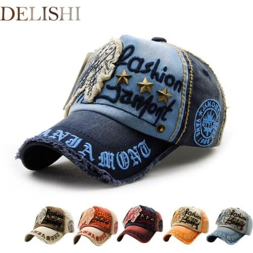 New Cotton Fashion Embroidery Antique Style Baseball Cap Casquette Snapback Hat For Men Women
