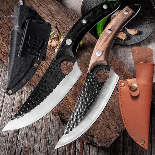 Handmade Stainless Steel Kitchen Boning Knifes Fishing Knife Meat Cleaver Chef Butcher Knife Outdoor Cooking Cutter Tools