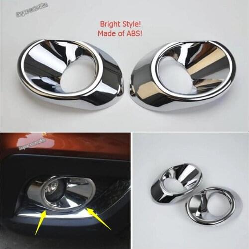 Lapetus Exterior Refit Kit Fit For Suzuki Sx4 S-cross 2017 - 2020 Chrome Front Bumper Fog Foglights Lights Lamps Cover Trim