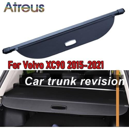 Trunk Parcel Shelf Cover for Volvo XC90 2020 2019 2018 2017 2016 2015 2021 Retractable Rear Racks Spacer Curtain Car Accessories