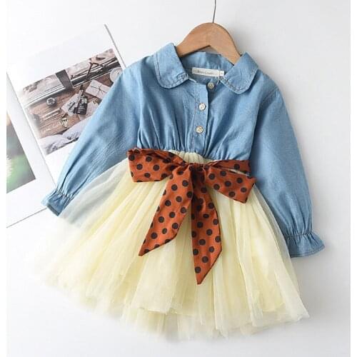 Melario New Autumn Winter Newborn Cowboy Dress Infant Baby Leopard Print Clothes Dress for Girl Clothing Princess Party Dresses