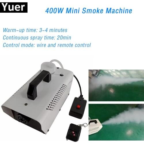 400W Mini Wireless Fog Smoke Mist Machine Effect Disco DJ Party Christmas With Remote Control LED Fogger Stage Moving Head Light