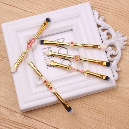 New Beauty Anime Cardcaptor Sakura Makeup Brushes Set Tools Kit Powder Loose Eye Shadow Cosmetic Blush Synthetic Hair Best Gifts