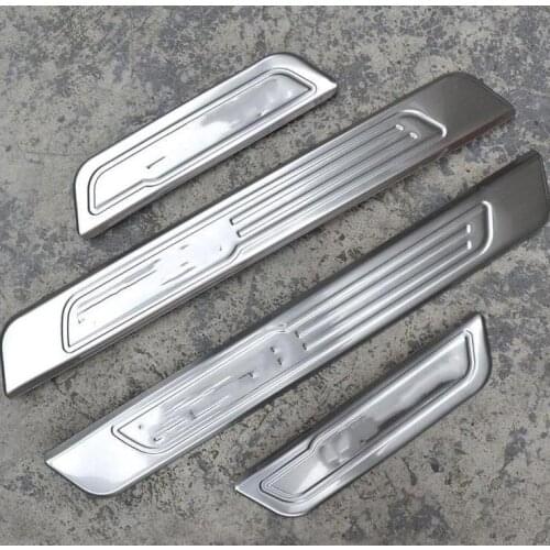 For Hyundai Tucson 2015 2016 2017 Exterior Stainless Steel Side Door Sill Protector Pedals Scuff Plate Guards Sills Thresholds