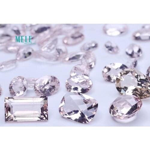 Natural Morganite ite pink beryl nude gemstone Pendant Ring Earring custom matching stone