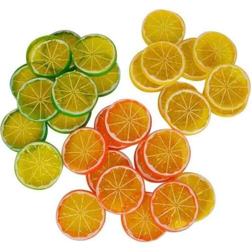 New Artificial Lemon Slices, Artificial Fruit, Mini Lemon Slices, Plastic Fake Fruit Model, Party Wedding Decoration