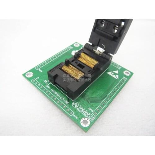 Original YAMAICHI TSSOP56-DIP IC Test Seat Burning Programmer MSP430FR4133 Socket Adapter Conversion of 0.5