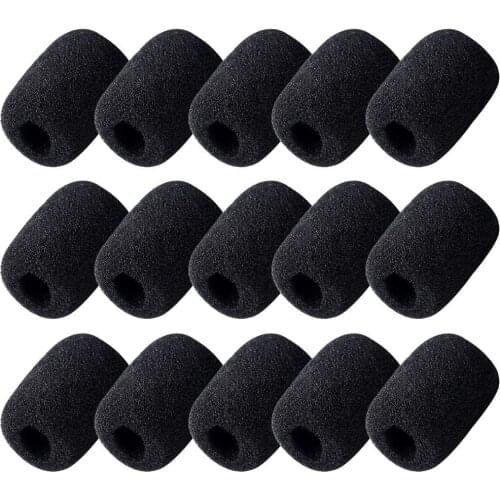 Foam Microphone Windscreen, Lapel Headset Microphone Sponge Mini Foam Cover Shield Protection for Variety of Headset Microphone