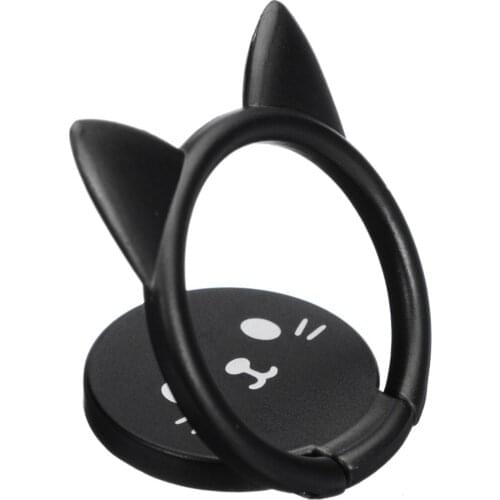 Stand Holders Cartoon Cat Animals Shaped Finger Ring Phone Holder Rotating Tablet Stand Suitable for Smart Mobile Cell Phone
