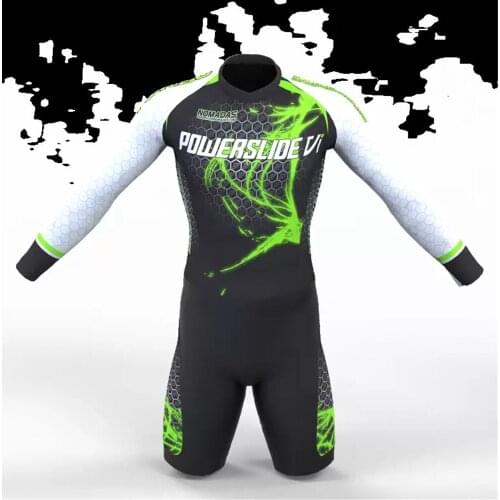 Powerslide Racing Suit Speed Inline Roller Skate Skinsuit High Quality Cycling Skinsuit Mens Triathlon Roller Skating Jumpsuit