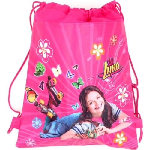 Soy Luna Theme Birthday Party Backpack Non-woven Fabrics Drawstring Gifts Loot Bag Happy Baby Shower Decorate Mochila 12pcs/lot