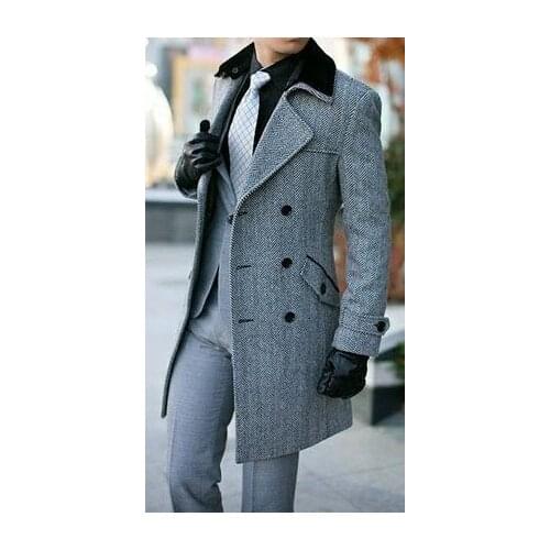 Grey Glen Plaid Mens Vintage Plaid Slim Fit Suits 2017 Two Buttons Notch Lapel Groomsmen Wedding Tuxedos(jacket+pant+vest)