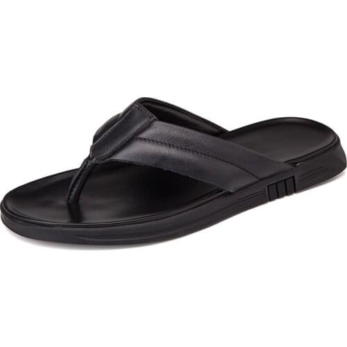 Verano soft man black sport sliders leather outdoor slippers flop summer slippers-men flip designer indoor zapatillas 45 beach