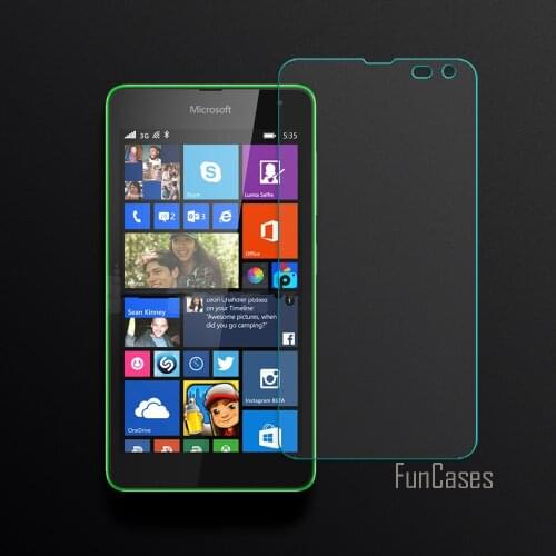 2.5D Curved Edge Screen For Nokia Lumia 535 Protection Film For Nokia Lumia 535 Tempered Glass Front Film Anti-Scratch 0.26mm HD