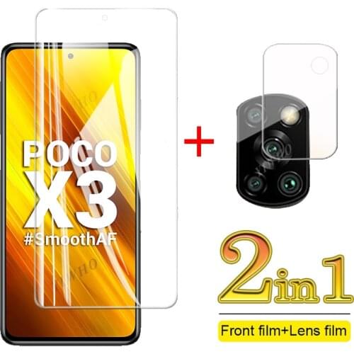 For Xiaomi little x3 nfc poco X3 tempered glass camera lens protector screen protective glass pelicula xiami little x3 nfc film