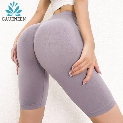 GAUENEEN Women Seamless Sports Shorts Cycling Running Gym Yoga Shorts Workout Fitness Push Up High Waist Booty Shorts