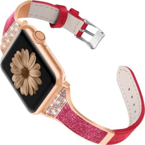 Woman Ceramic Strap for Apple Watch Band Leather Iwatch Band 38mm 42mm 40mm 44mm Bracelet for IWatch 5 6 4 3 Bracelet Wristband