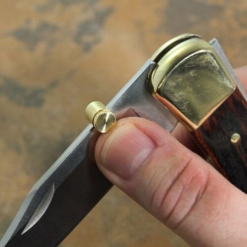 1 Set for Knife 110 Thumb Stud Push Knife Button 416 Stainless Steel Material 110 Screw Screw Pusher