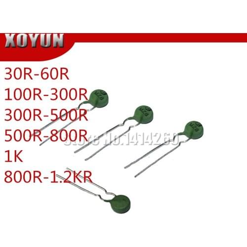 10pcs PTC thermistor MZ8 8MM 30R-60R 100R-300R 300R-500R 500R-800R 1K 800R-1.2KR