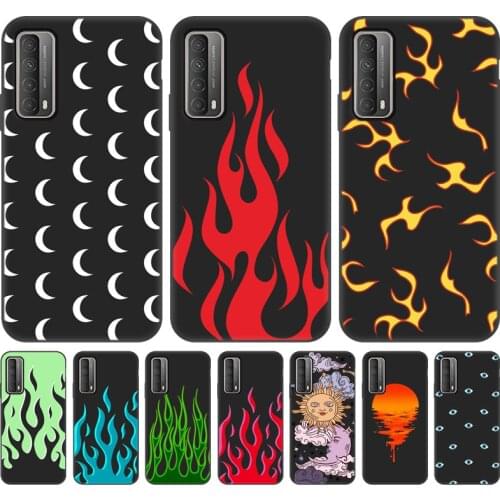 P Smart 2021 Flame Fire Phone Case For Huawei P30 P40 Lite Case For Huawei P Smart Plus 2019 P20 Pro P10 PSmart 2020 Cover Shell