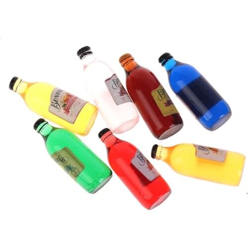 Hot Sale 1 Set 7 Bottles Simulation Carbonated Water Model Drink Simulation Water Bottle Model Toy for Doll House Decoration