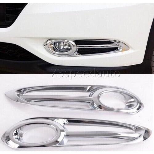 For Honda Vezel HR-V 2014-2018 Front Fog Light Lamps Cover Trim 2pcs Car-styling